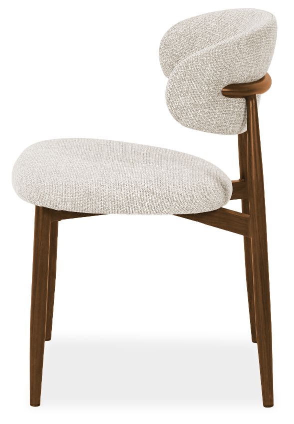 Eetkamerstoel Beige Walnut Kumo B52 x D56 x H77 cm