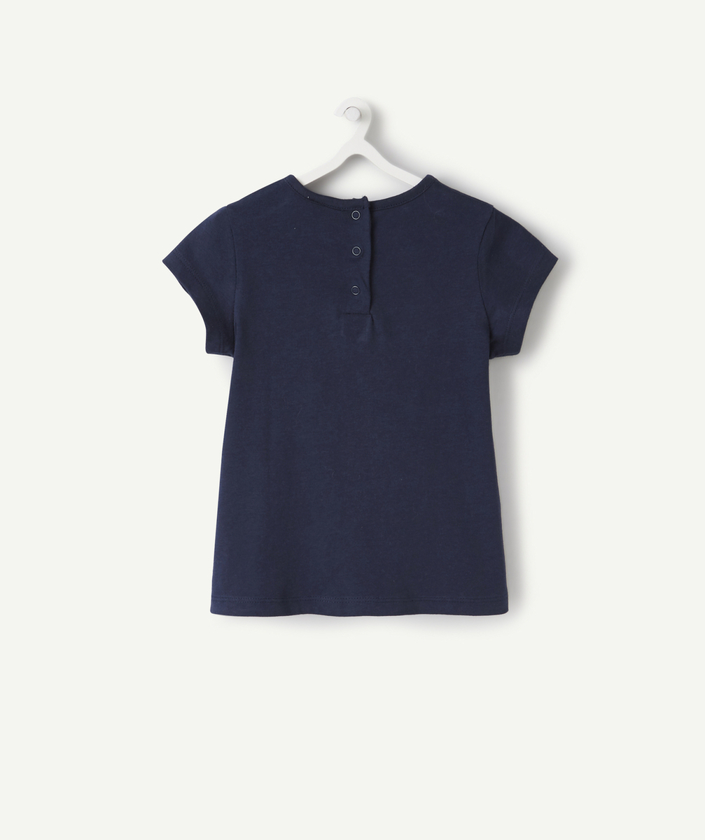 T-SHIRT EN FIBRES RECYCLÉES AVEC MESSAGE EN RELIEF BÉBÉ FILLE