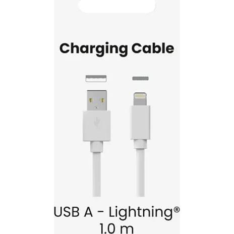 Sinox USB-A til lightning kabel 1 meter - hvid