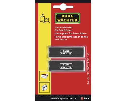 Burg Wächter naambord BK 92 F SB voor brievenbus (2 stuks)