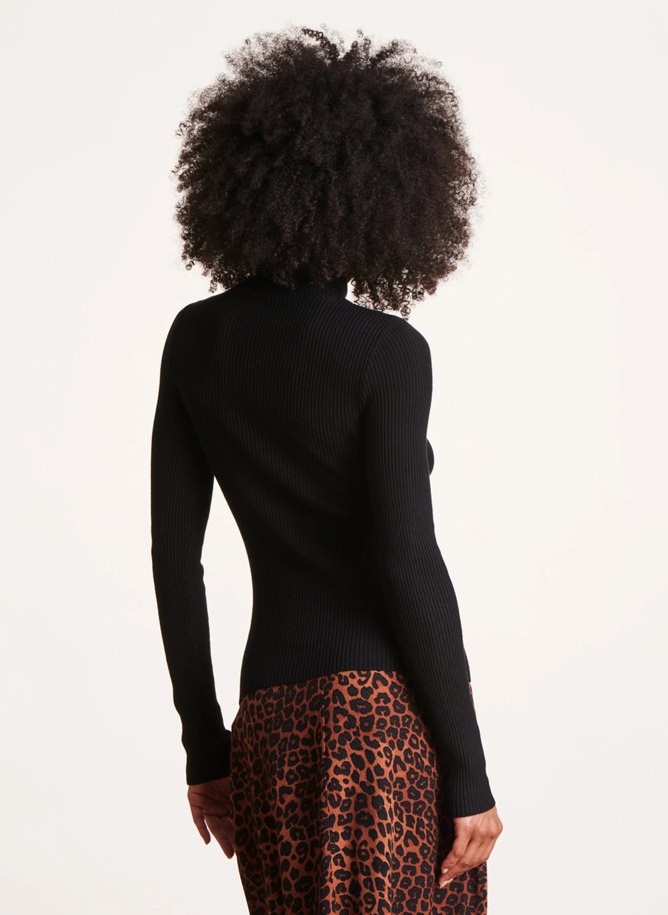 Pull col roulé | Noir