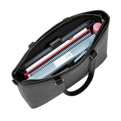 Saint-Martin - Sac cabas pour ordinateur noir Alba _ 1 compartiment - 15,6