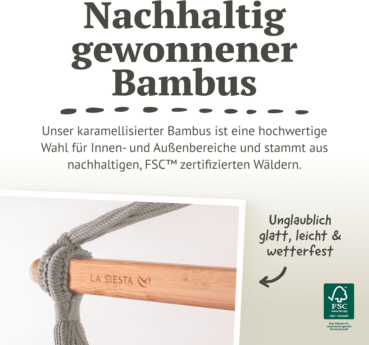 La Siesta Domingo – Hängematte Komfort für den Winter, Funktionsfaser, kolumbianische Herstellung, große Oberfläche, Stabilisator Bambus, Entspannung im Freien – Tukan, Comfort