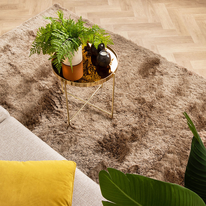 Hoogpolig vloerkleed - Glorious Taupe | Luxe