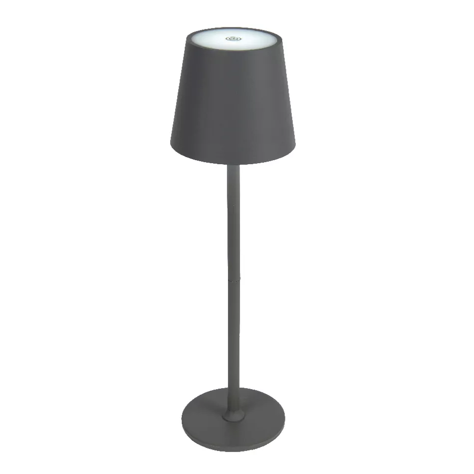 Lampe de table sans fil rechargeable USB 48 LED (H37 cm) Brooklyn Gris