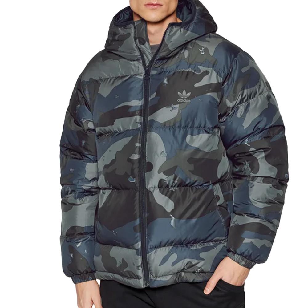 Adidas Doudoune Camouflage Noir/Marine Homme Adidas Camo H13566