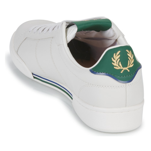 Fred Perry - B722 LEATHER - Blanc / Vert