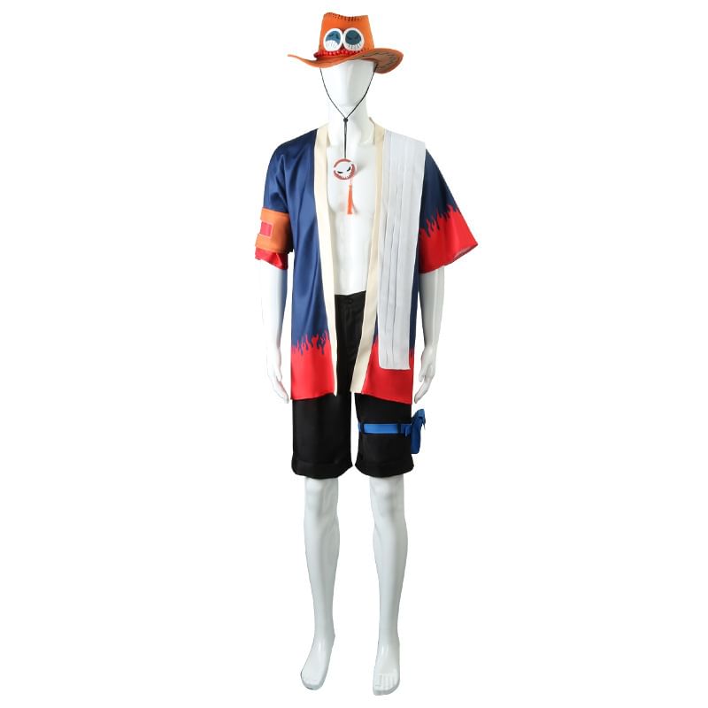 Feravin - One Piece Portgas D. Ace Cosplay Kostuumset