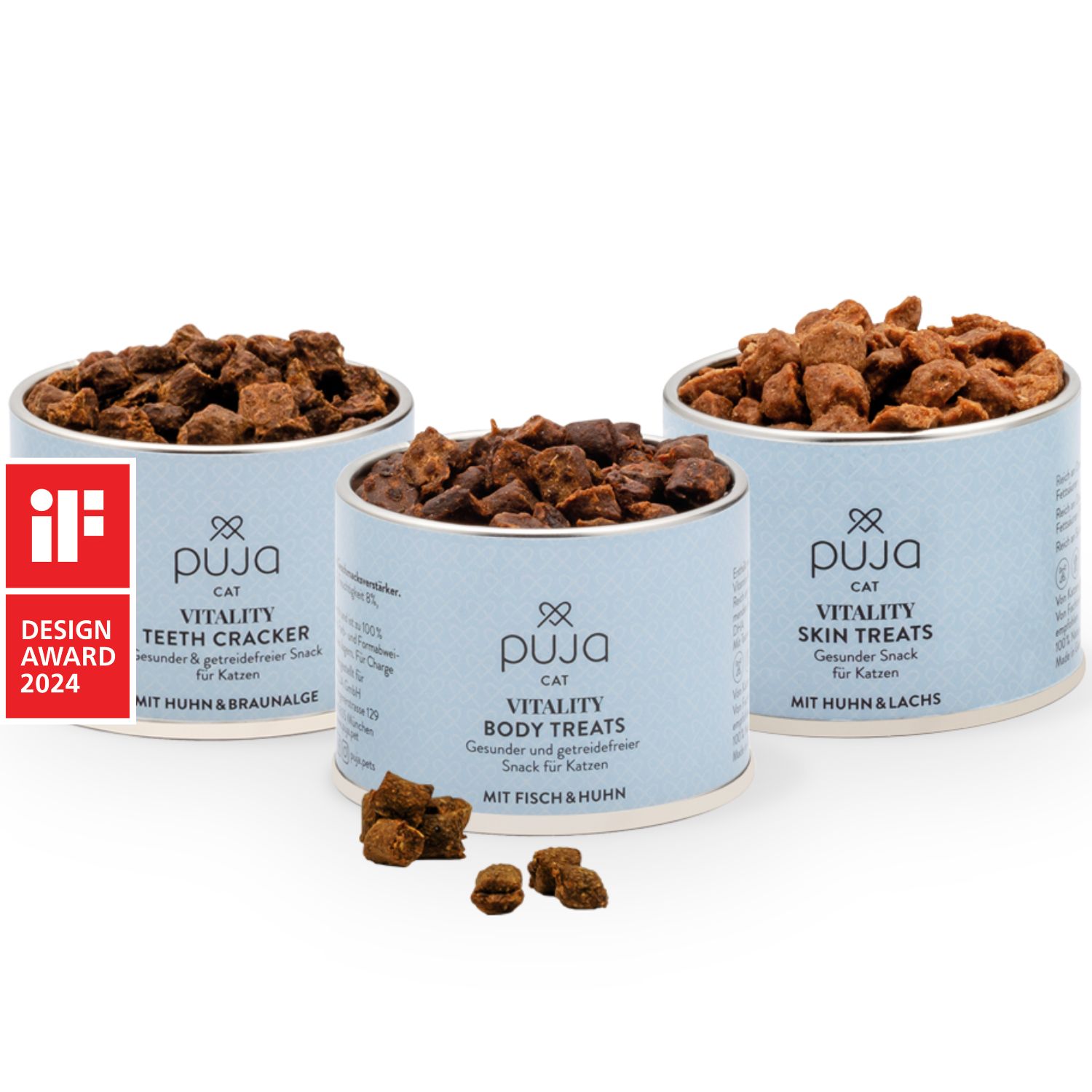 PUJA Snacks Probierset Beauty für Katzen