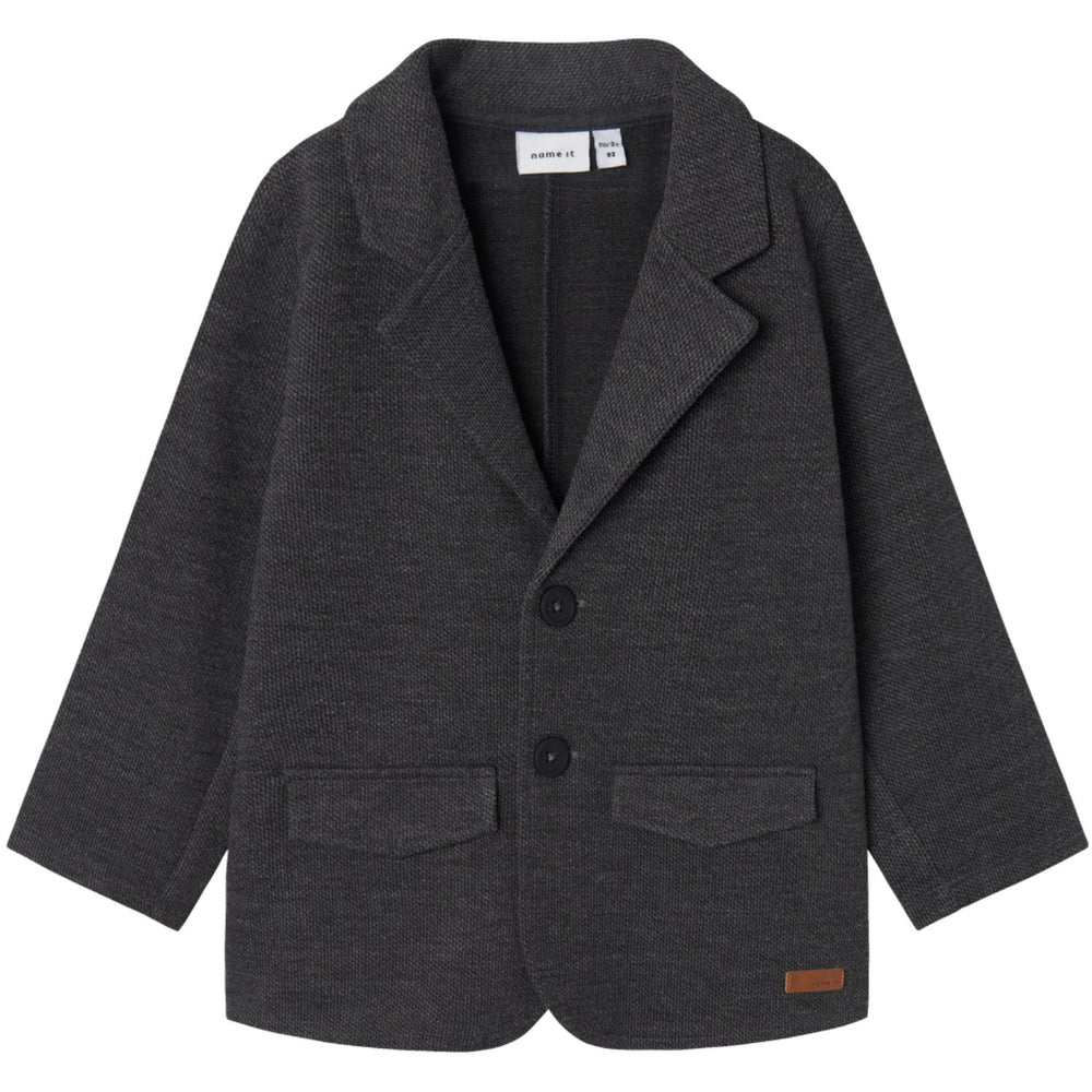 Dark Grey Melange Robino Sweat Blazer