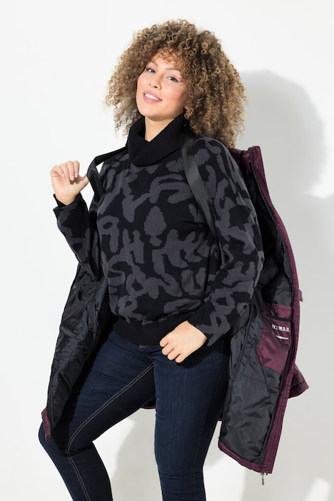 HYPRAR Steppjacke, Kapuze, 2-Wege-Zipper, Zipptaschen