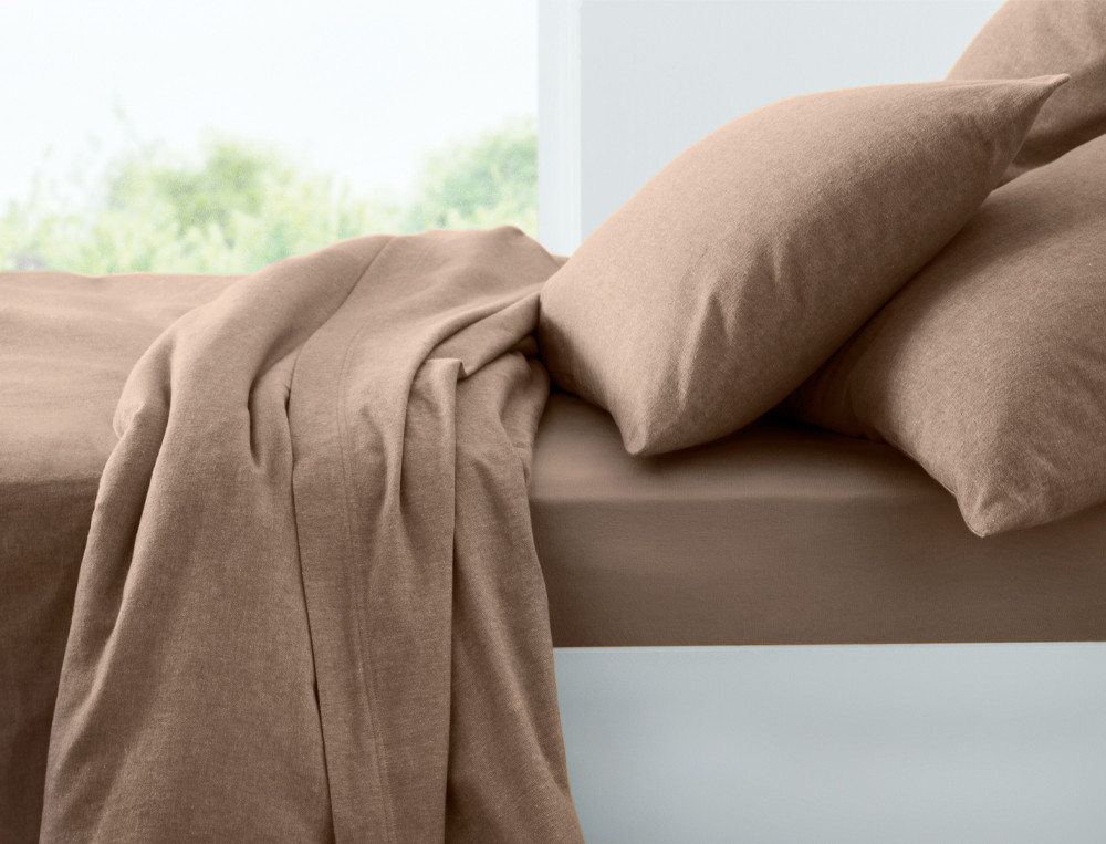 Housse de couette-Flanelle tissé-teint