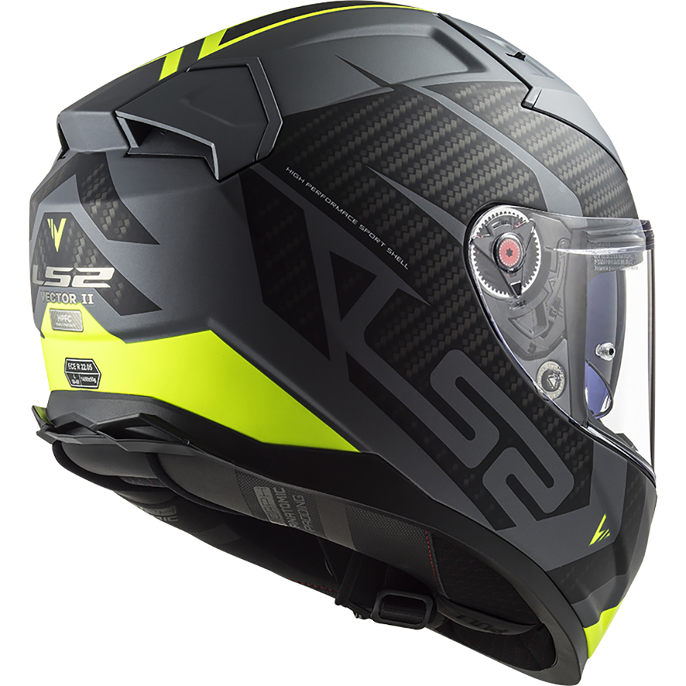 LS2 - Casque FF811 Vector II Splitter Titanium mat / Jaune fluo