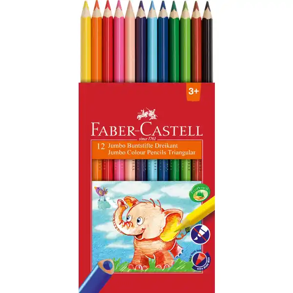 Bunstifte Jumbo dreikant 12er-Pack