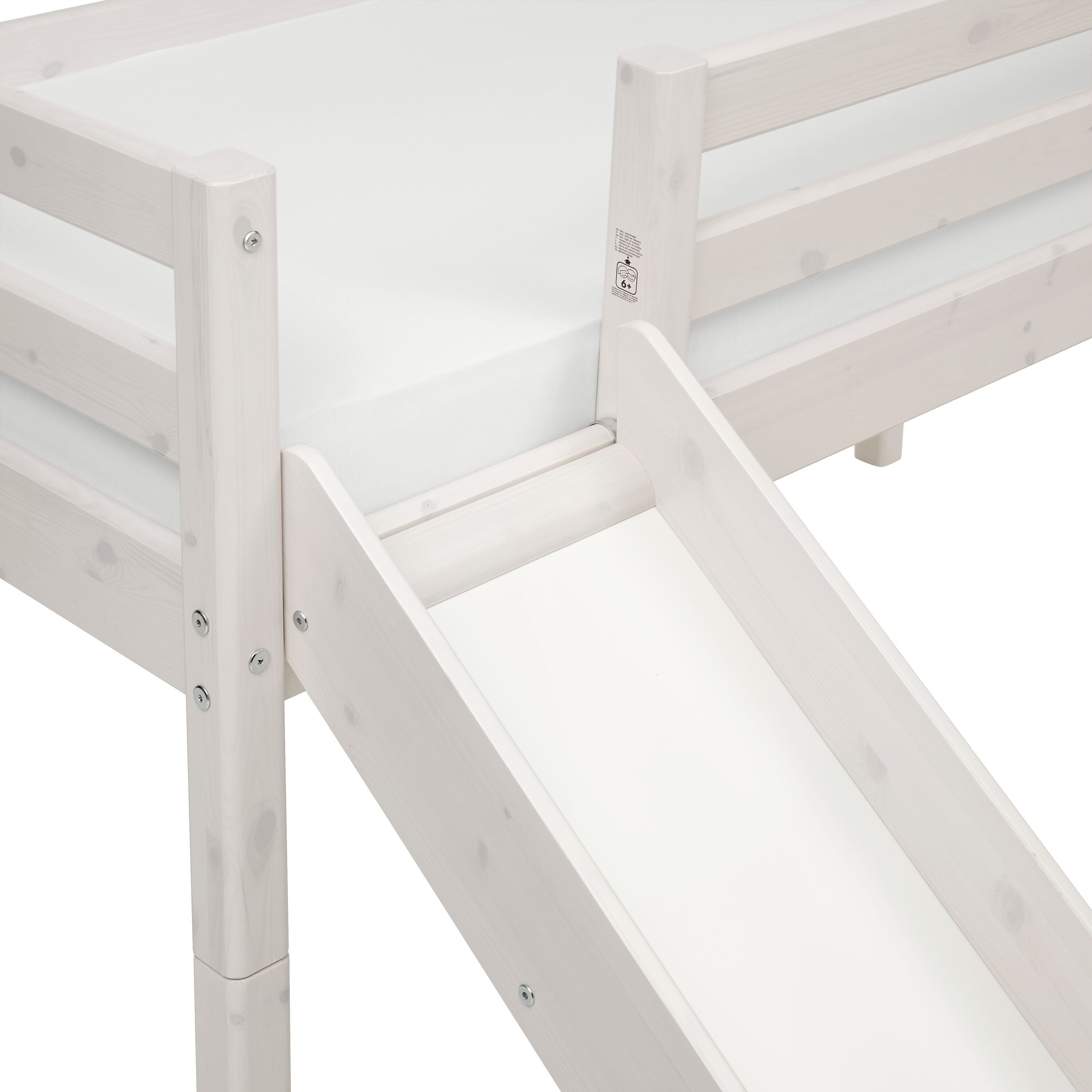 Flexa CLASSIC Halbhochbett - White Wash / B: 249.0 cm x T: 210.0 cm x H: 120.0 cm