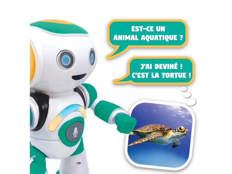 Lexibook Powerman Junior Roboter -FR- Programmierbarer Roboter mit Quiz, Musik, Spielen
