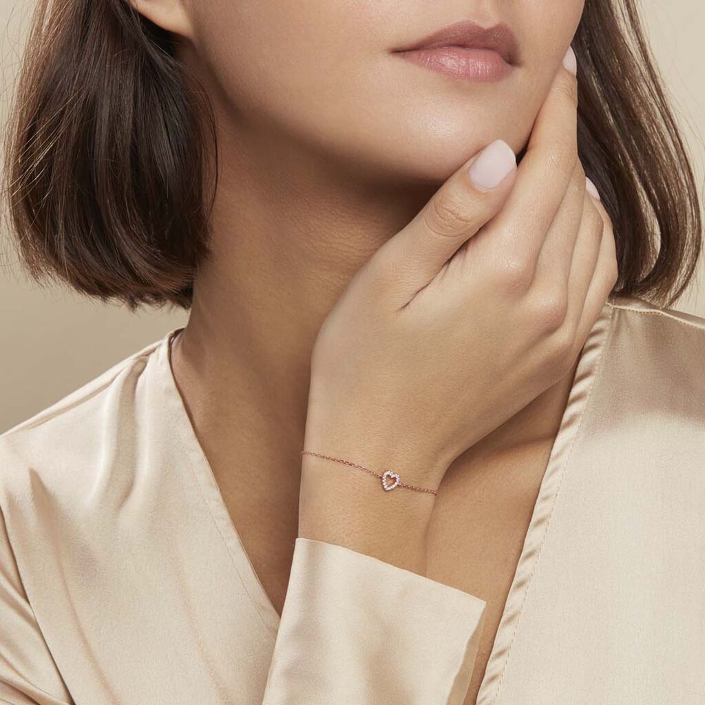 Bracelet Phanie Argent Rose Oxyde De Zirconium