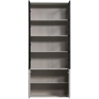 Vitrine BASIC 101 x 230 cm nebelgrau/schwarz
