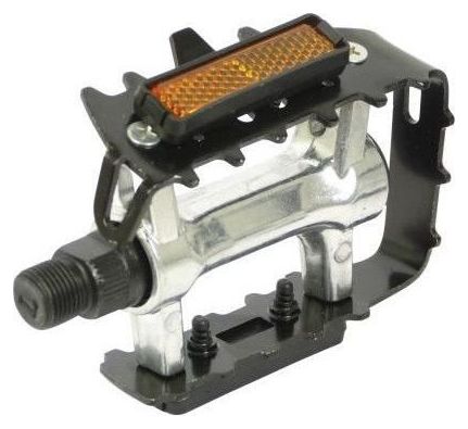 Dresco pédales de plate-forme MTB 11 cm métal chromé/noir 2 pièces