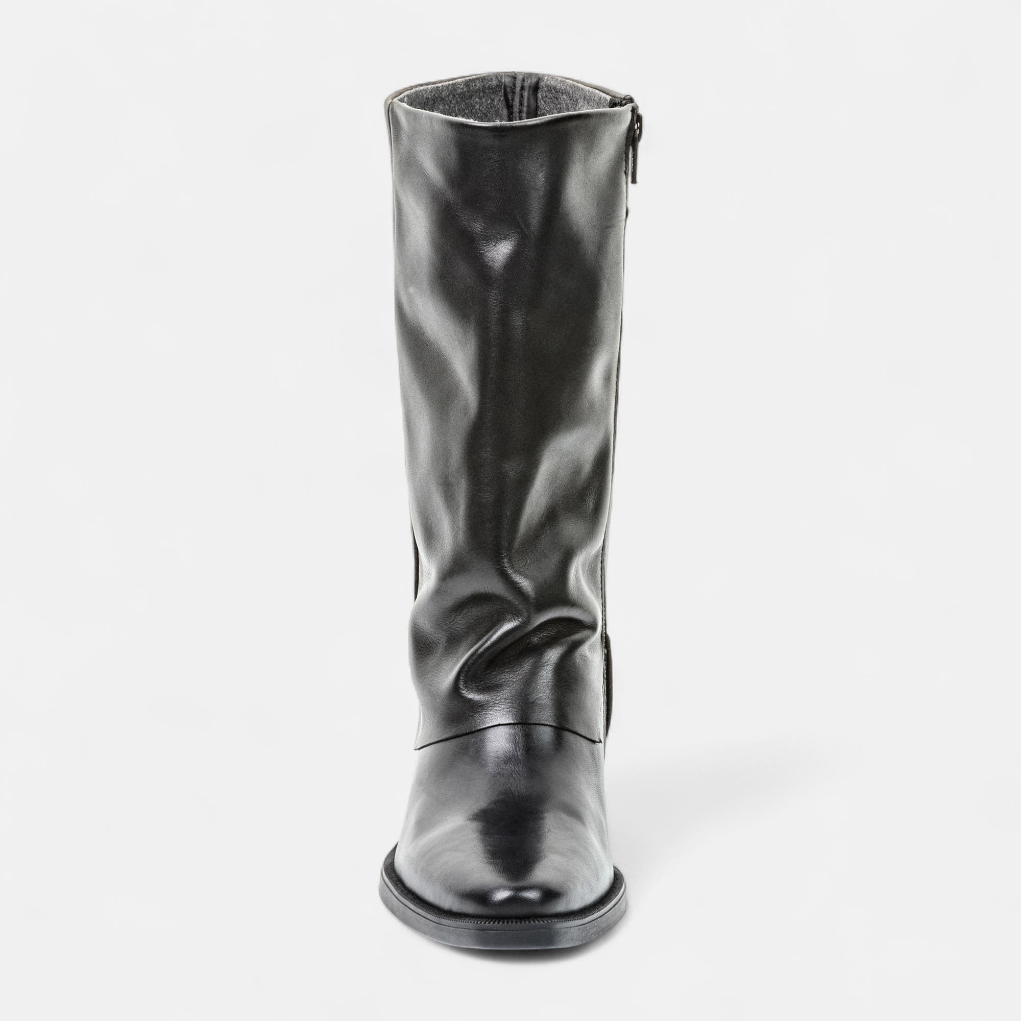 Bottines à talon Femme en cuir noir