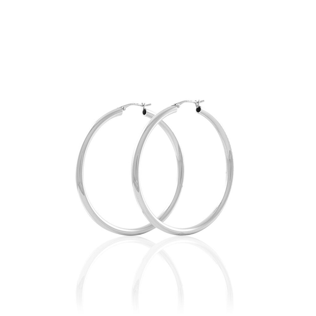 Créoles Argent Blanc Anne