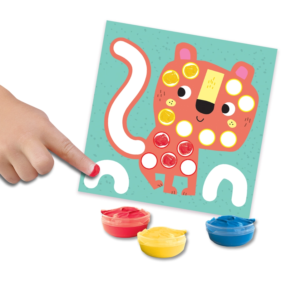 SES Creative® My first 3-in-1 Fingerfarben, Ausmalen und Formen kleben