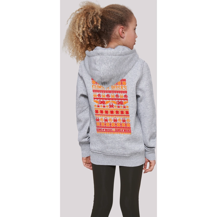 F4NT4STIC Hoodie Guns n' Roses Weihnachten Christmas heather grey
