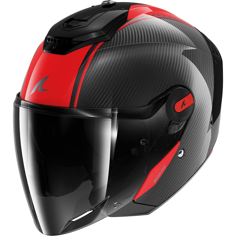 Shark - Casque RS Jet Carbon Noir / Rouge / Brillant