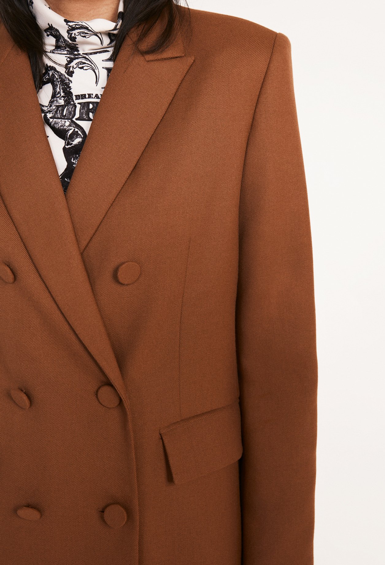 Veste longue caramel