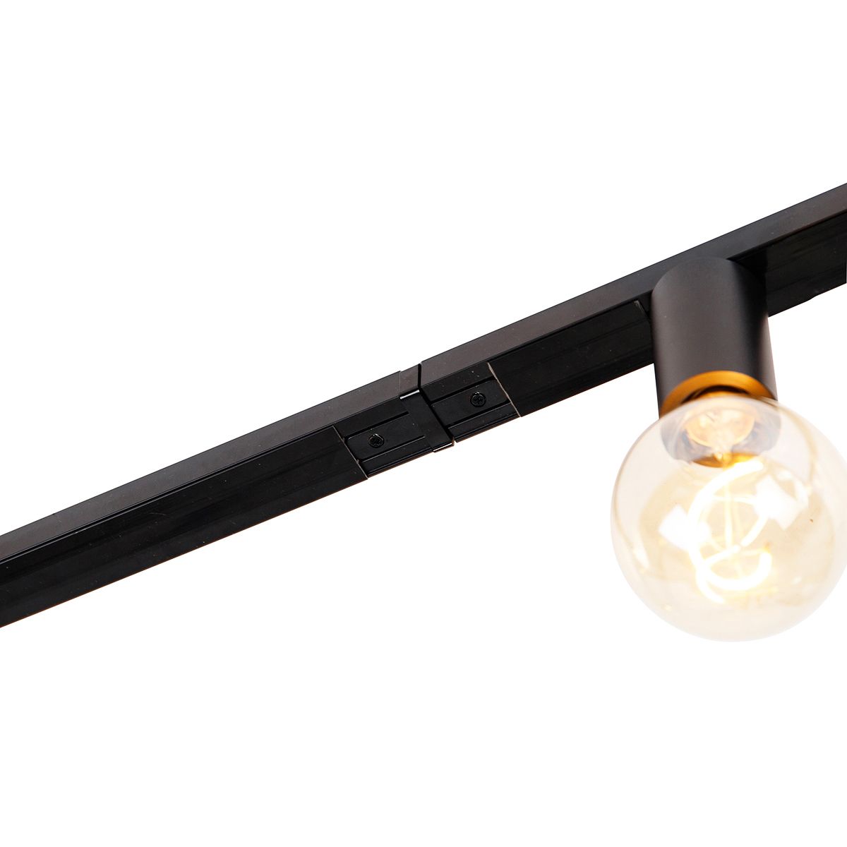 Moderne 1-fase railsysteem 5-lichts incl. E27 fitting zwart - Jeana