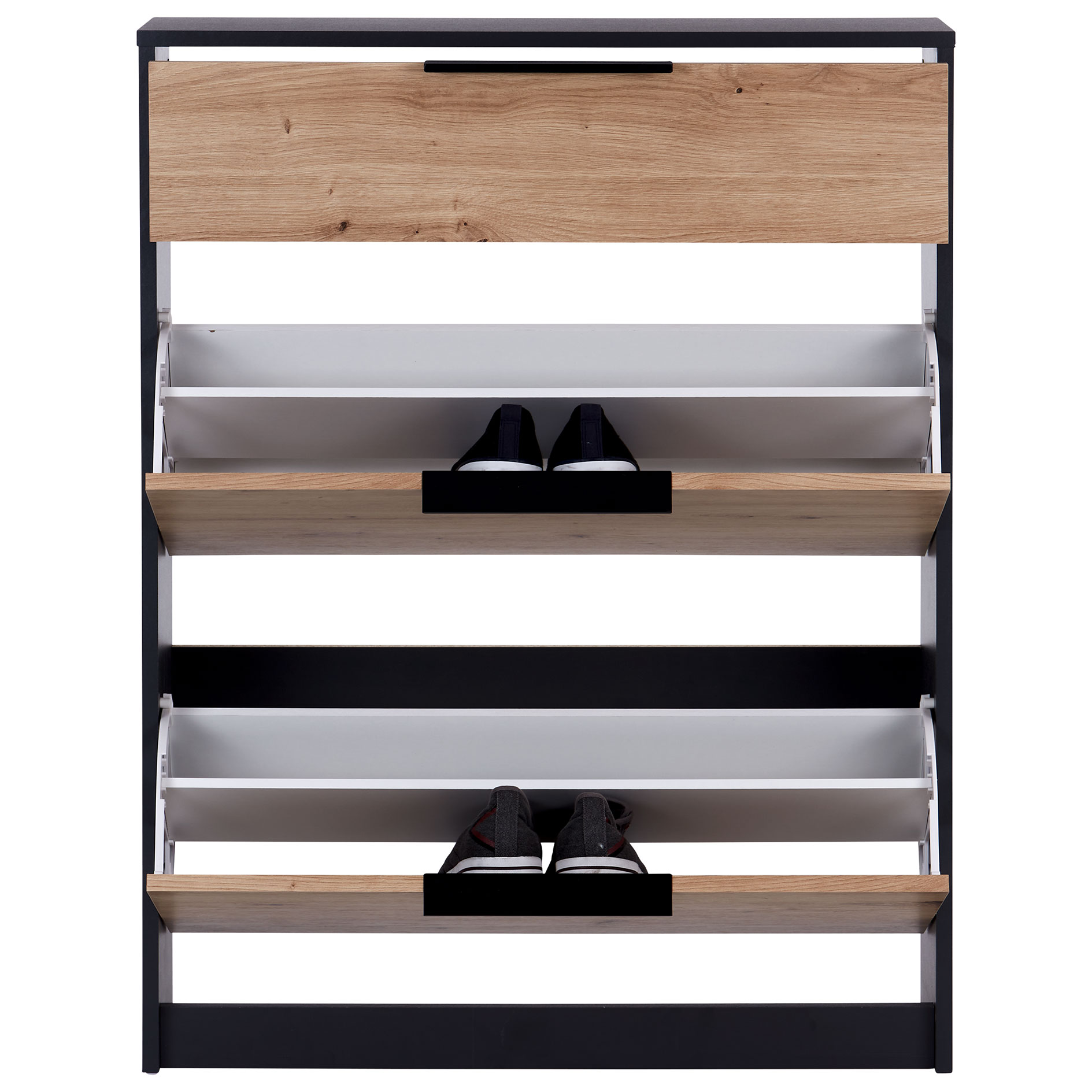 Schuhkipper - anthrazit - Artisan Eiche - 103 cm hoch