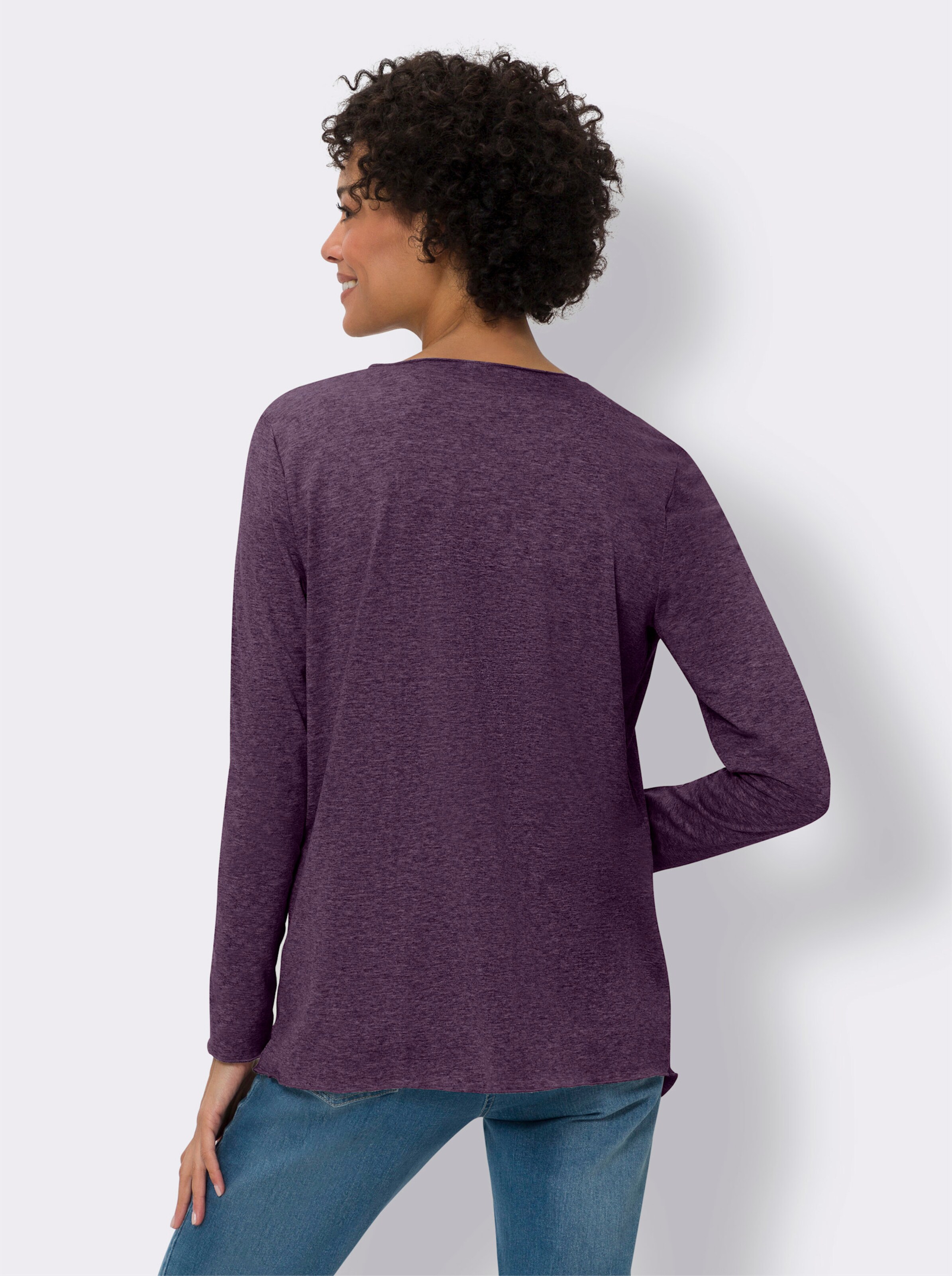 Shirtjacke in zipfeliger Longform