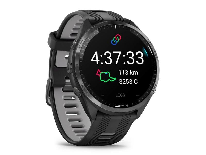GARMIN Sportuhr Forerunner 965 Schwarz Smarte Triathlonuhr