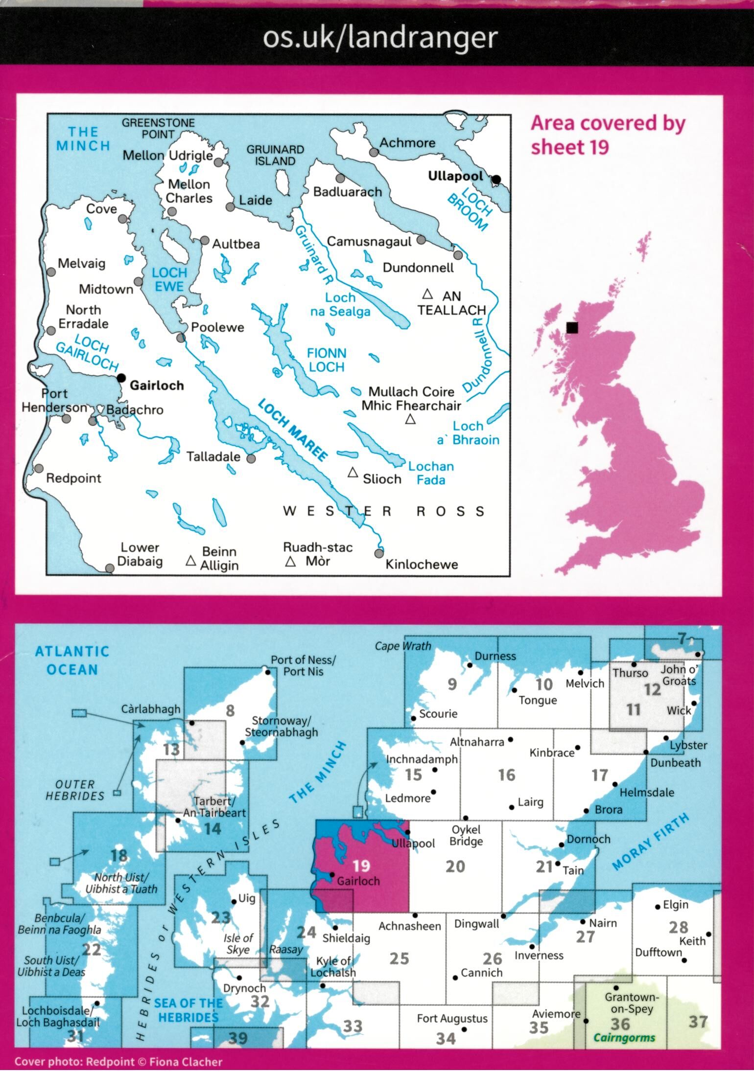 ORDNANCE SURVEY - 19 GB GAIRLOCH ULLAPOOL 1 50 000