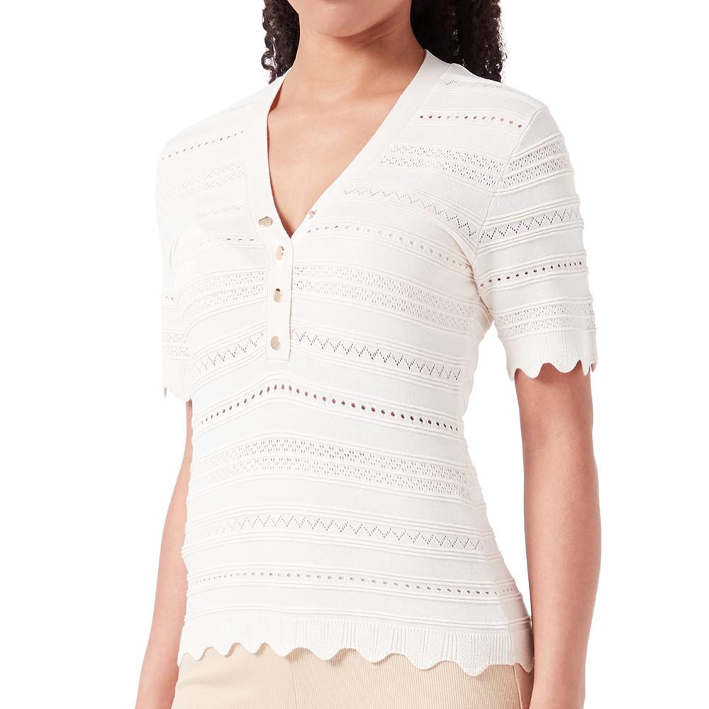 Morgan Pull Manches courtes Écru Femme Morgan ISHI