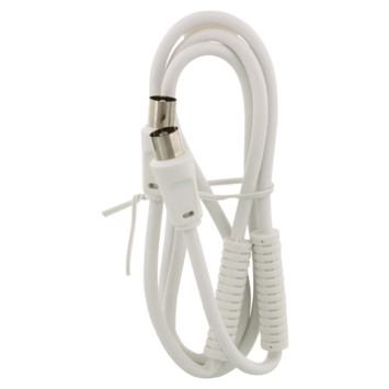 Q-Link coax kabel 3CV2 HF 1 meter stekker rechtwit