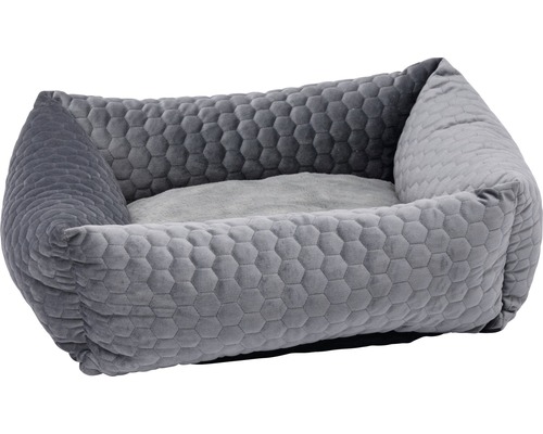 Karlie Velvet ligbed 45 x 45 x 23 cm grijs