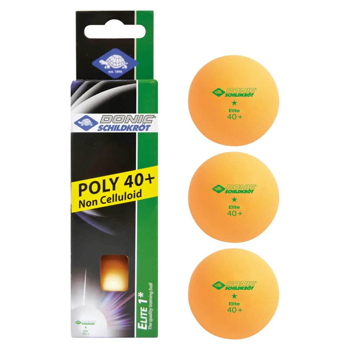 Donic Schildkröt 1-Star Ball Elite, 3 Pcs Orange