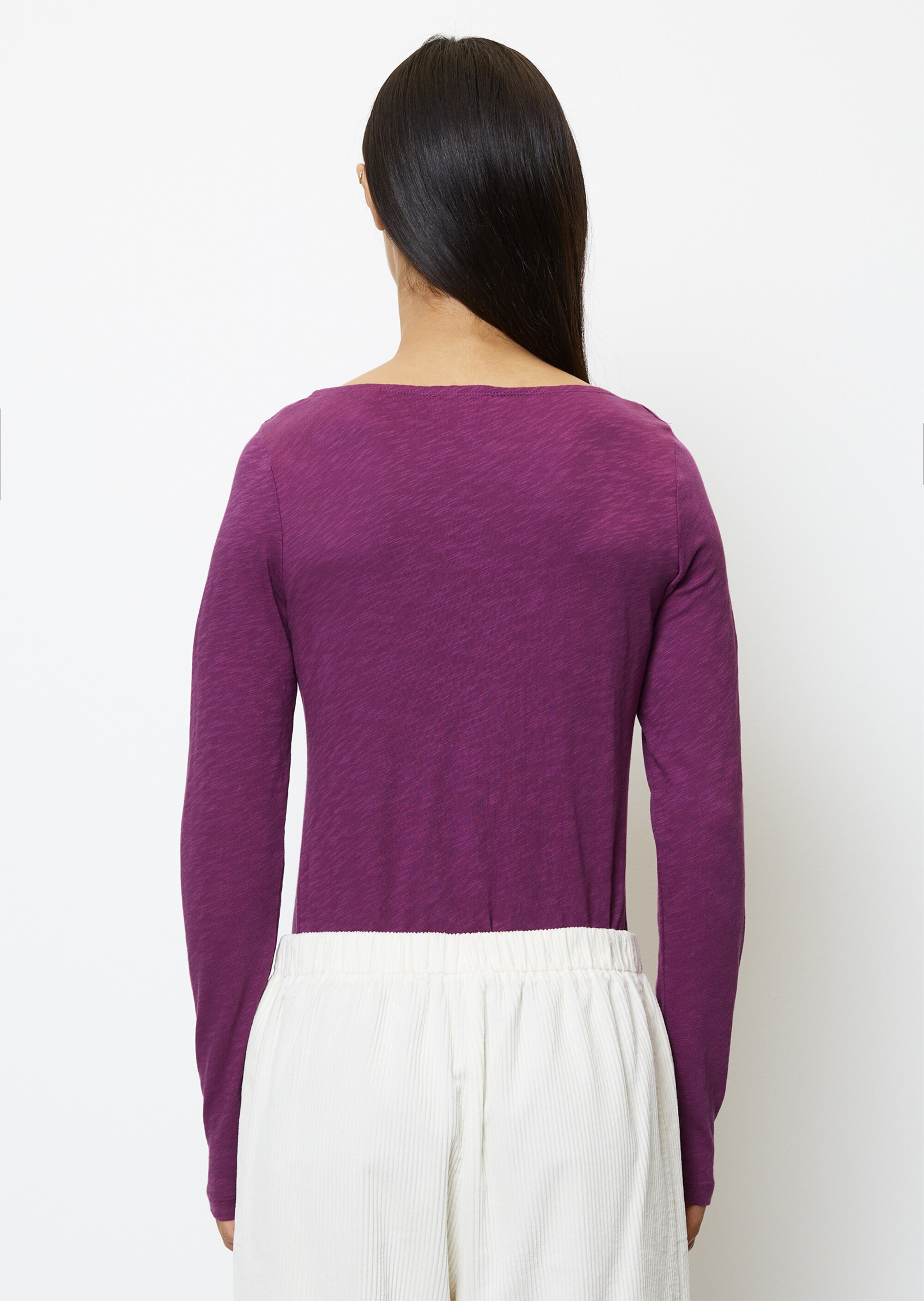 Longsleeve regularaus Slub-Jersey