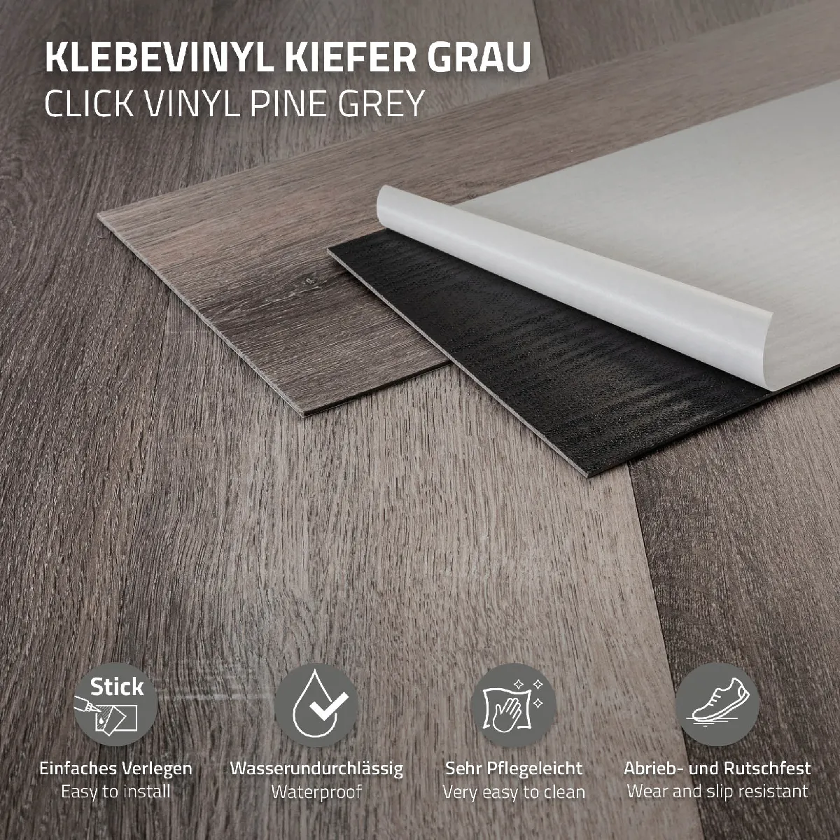 ML-Design Sol vinyle adhésif 4,6 m² - Bois de pin
