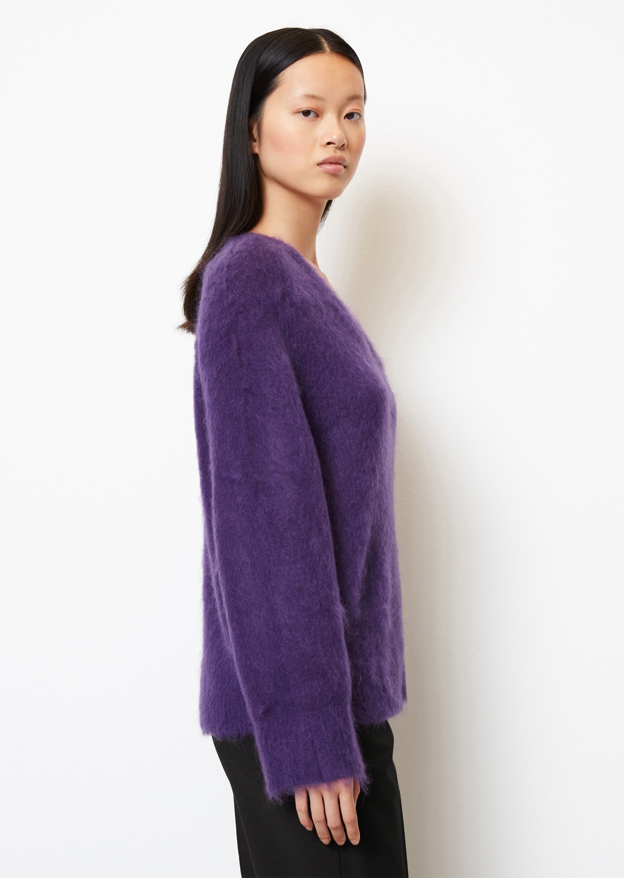 Kuscheliger Flausch-Pullover oversized aus Mohair-Wolle-Mix