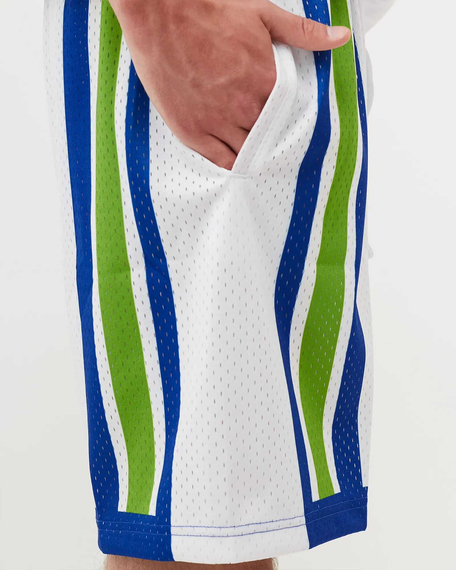 Mitchell & Ness White Swingman Shorts - Atlanta Hawks 1970-71