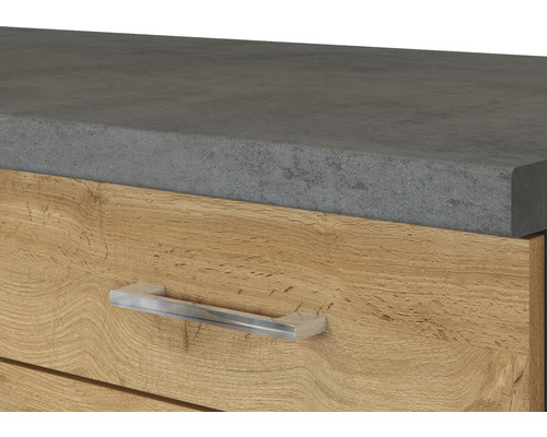 Held Furniture keukenblok met apparatuur Sorrento 360 cm eiken mat gedemonteerd omkeerbaar model 1013.6282