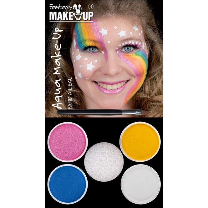 Schminkset - Fantasy Aqua Make-Up - Einhorn - 6-teilig