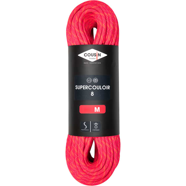Corde alpinisme COUSIN SUPERCOULOIR 8.0 50M PINK RASPBERRY