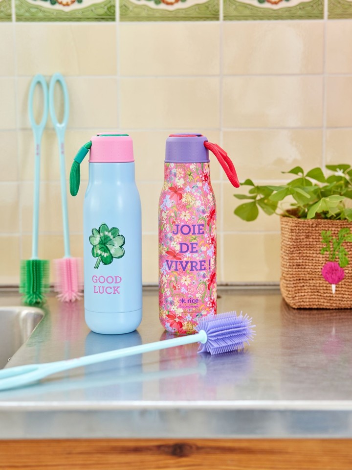 Rice - Stainless Steel Drinking Bottle with Good Luck Print - 12H Hot/24H Cold - 500 ml