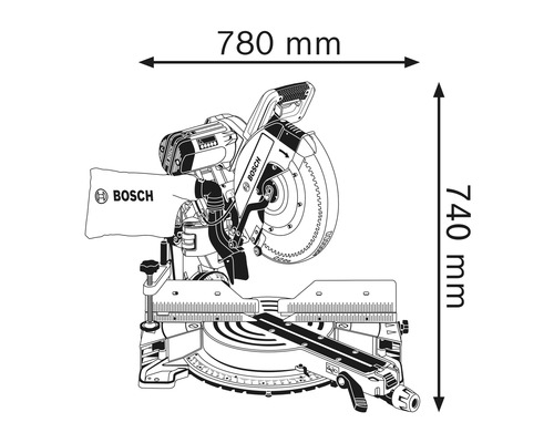 Bosch Professional GCM 12 GDL verstekzaag inclusief spantang en 1 x cirkelzaagblad