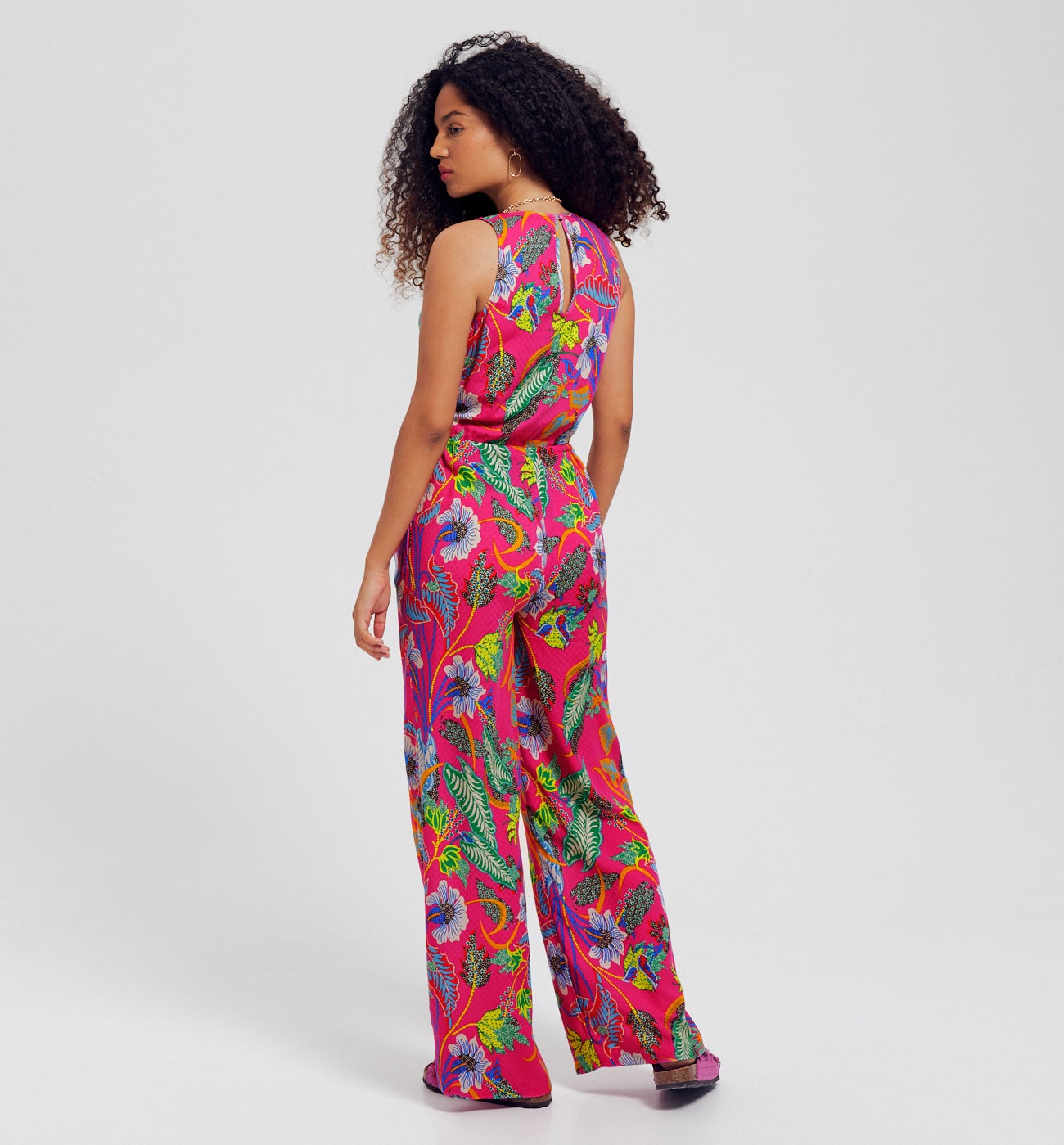 Combi-pantalon imprimée Femme - Imprimé framboise
