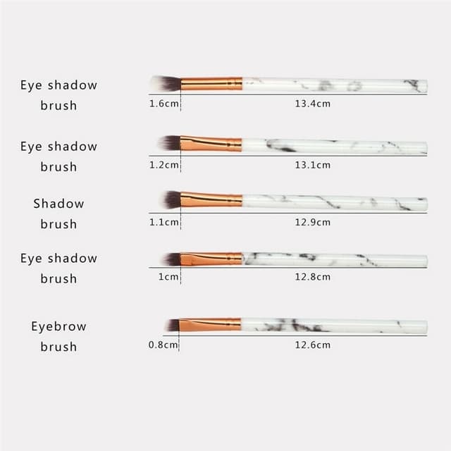 10-pakke professionelle & skånsomme makeupbørster