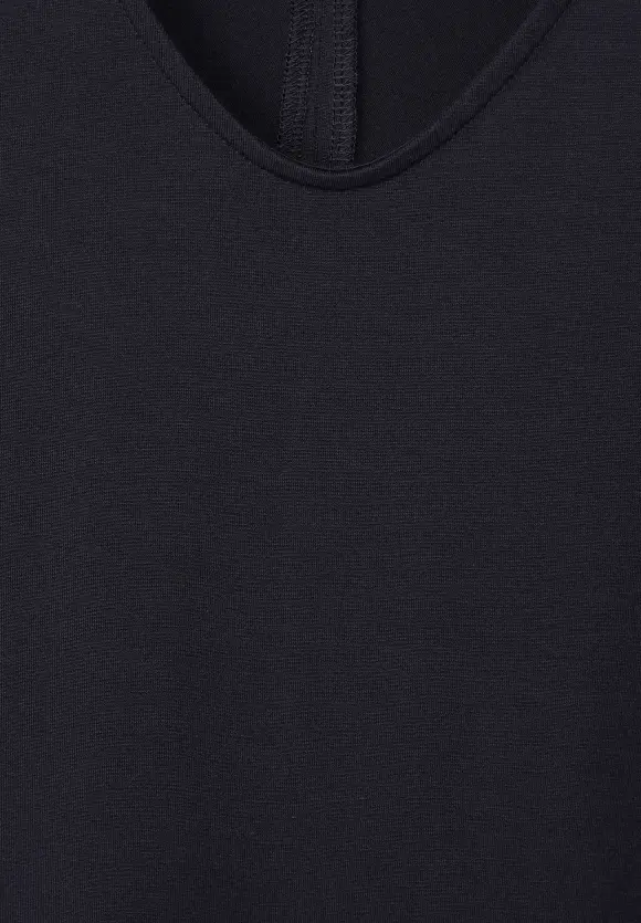 Kleid in Unifarbe - dark vintage blue